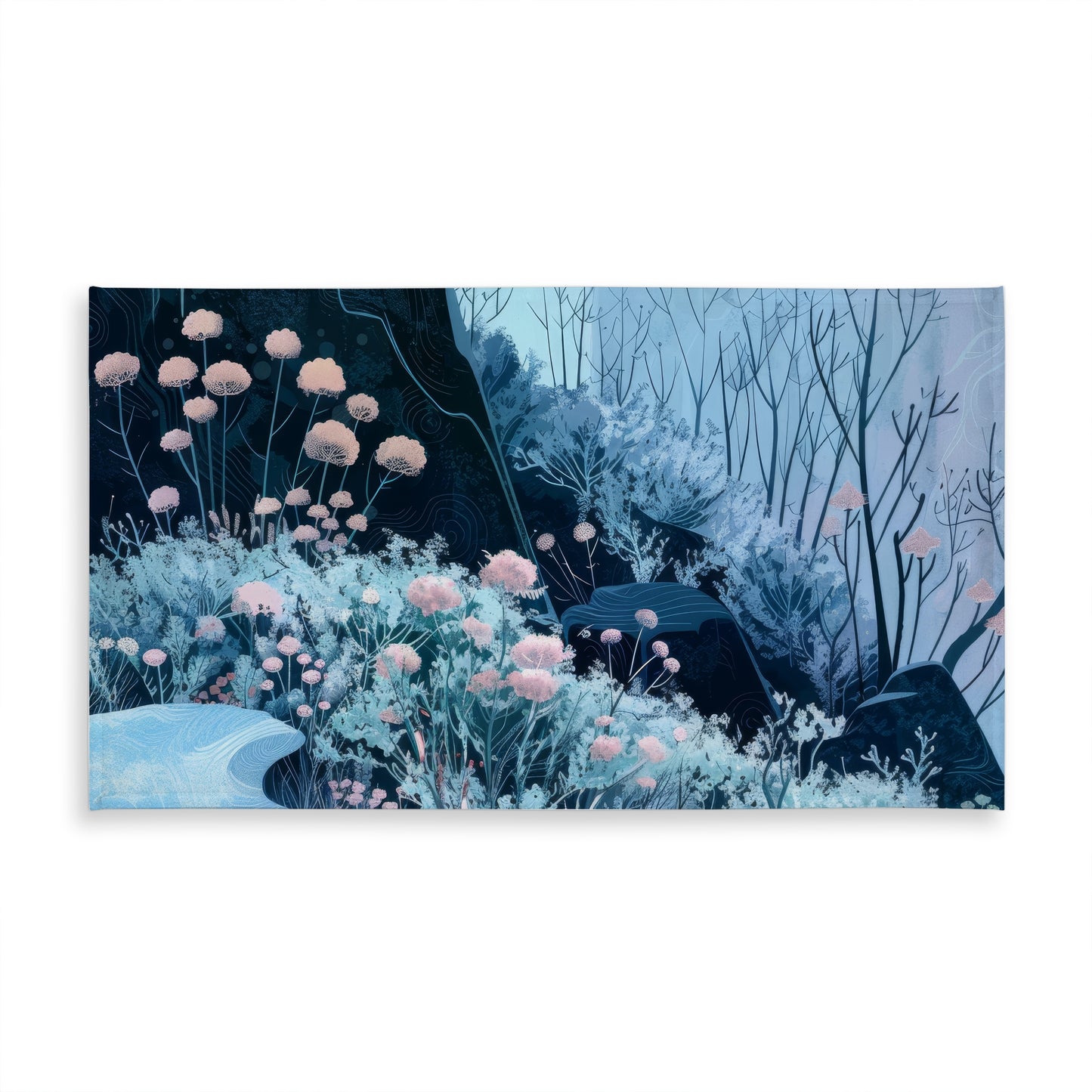 Annual Freeze Black Indoor Outdoor Tablecloth for Home Decor