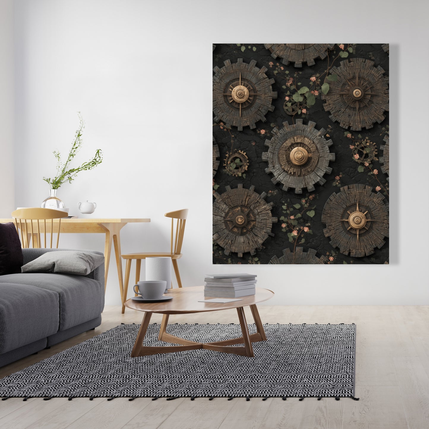 Cog pattern - 24"x24" Canvas