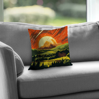 Last Days Orange Poly Twill Throw Pillow Insert for Home Decor