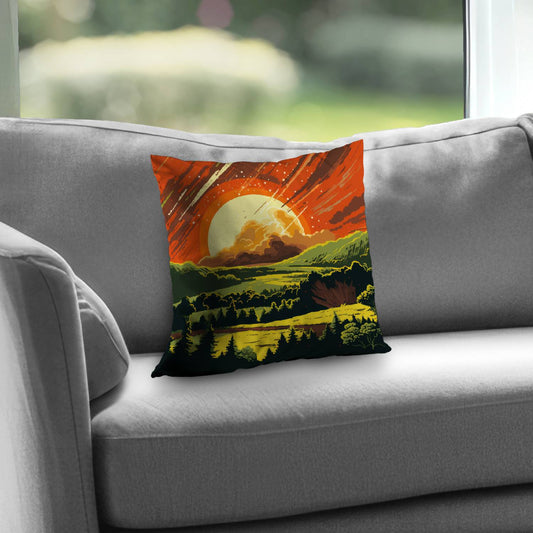 Last Days Orange Poly Twill Throw Pillow Insert for Home Decor