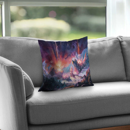 Beaming signal Poly Twill Throw Pillow - Home Decor Accent