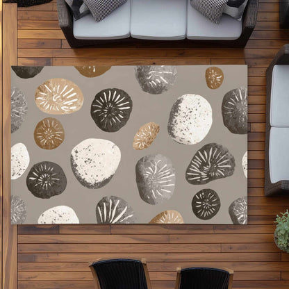 Tapis d'extérieur Earthstone Echoes | Décoration élégante pour la maison