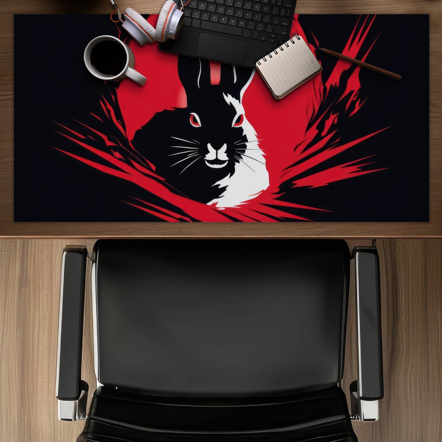 Bad intentions Black Desk Mat for Stylish Home Decor