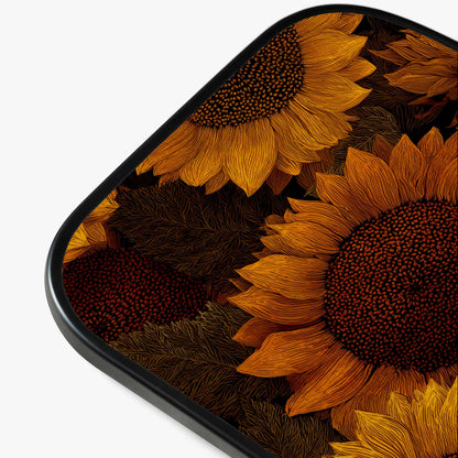 Ensemble de raquettes de pickleball décontractées Golden Glow Blooms | Équipement sportif