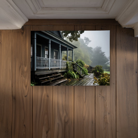 Rainy Porch White Indoor Outdoor Door Mat - Home Decor