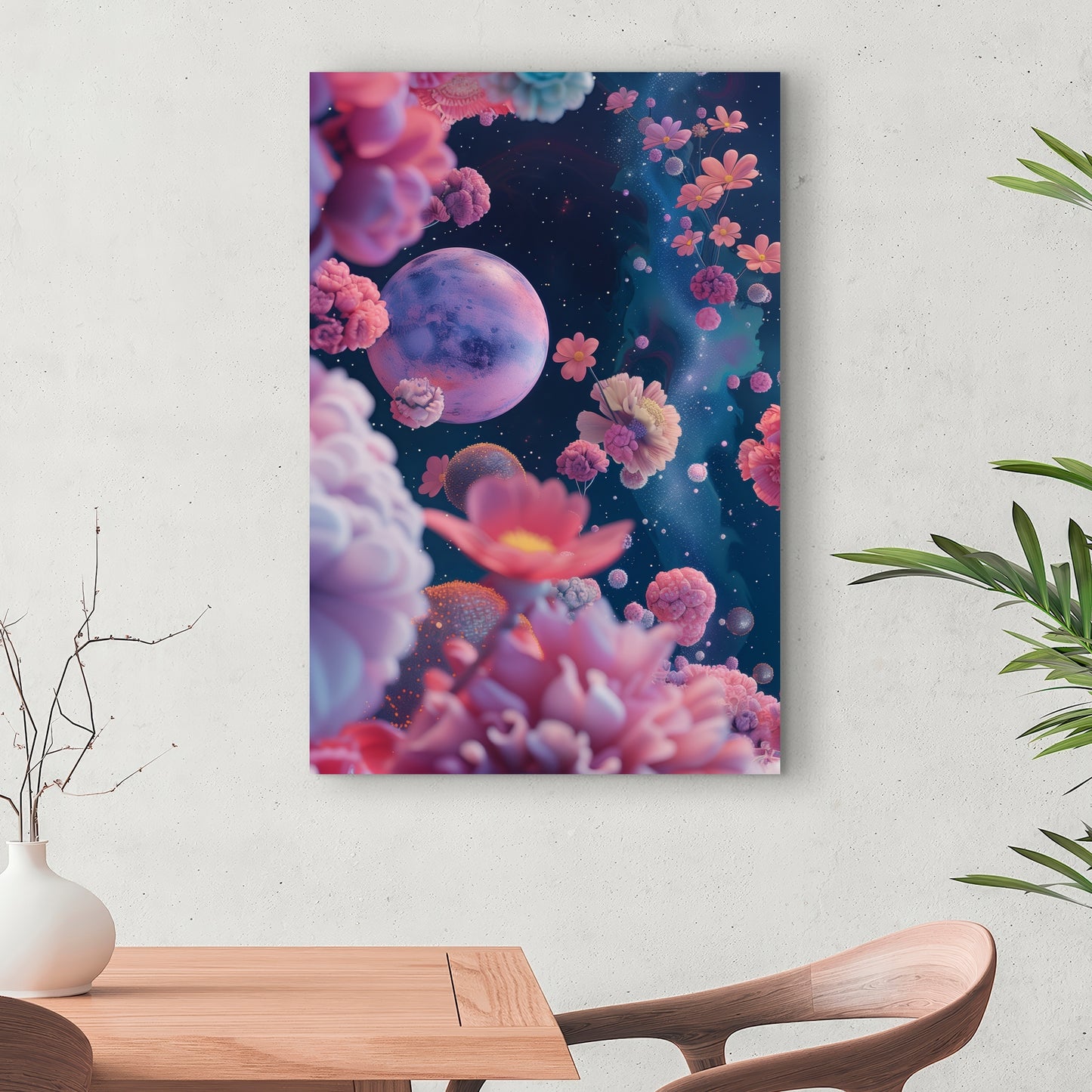 Pink Void - White Canvas for Stylish Home Decor | Art Piece