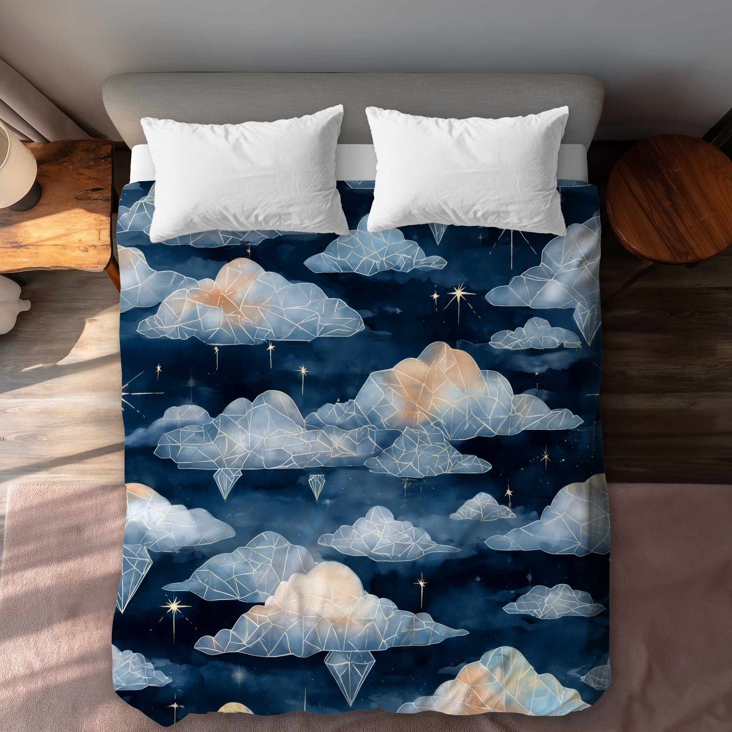 Housse de Couette Nuages de Cristal Célestes | Décoration Maison Chic