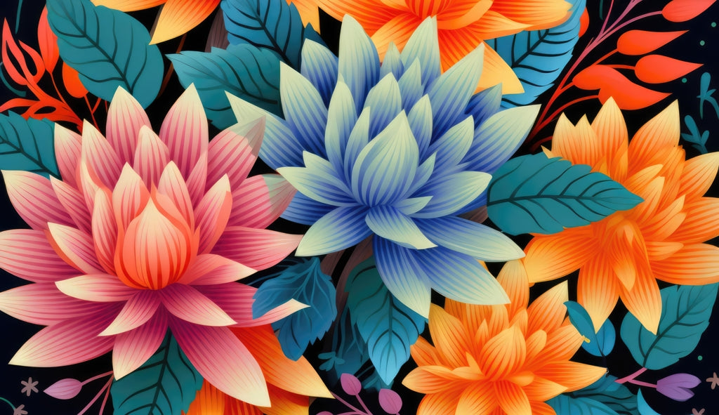Color Bouquet - Turquoise Gaming Mat for Home Decor