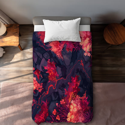 Burning plants - 88"x88" Duvet Cover