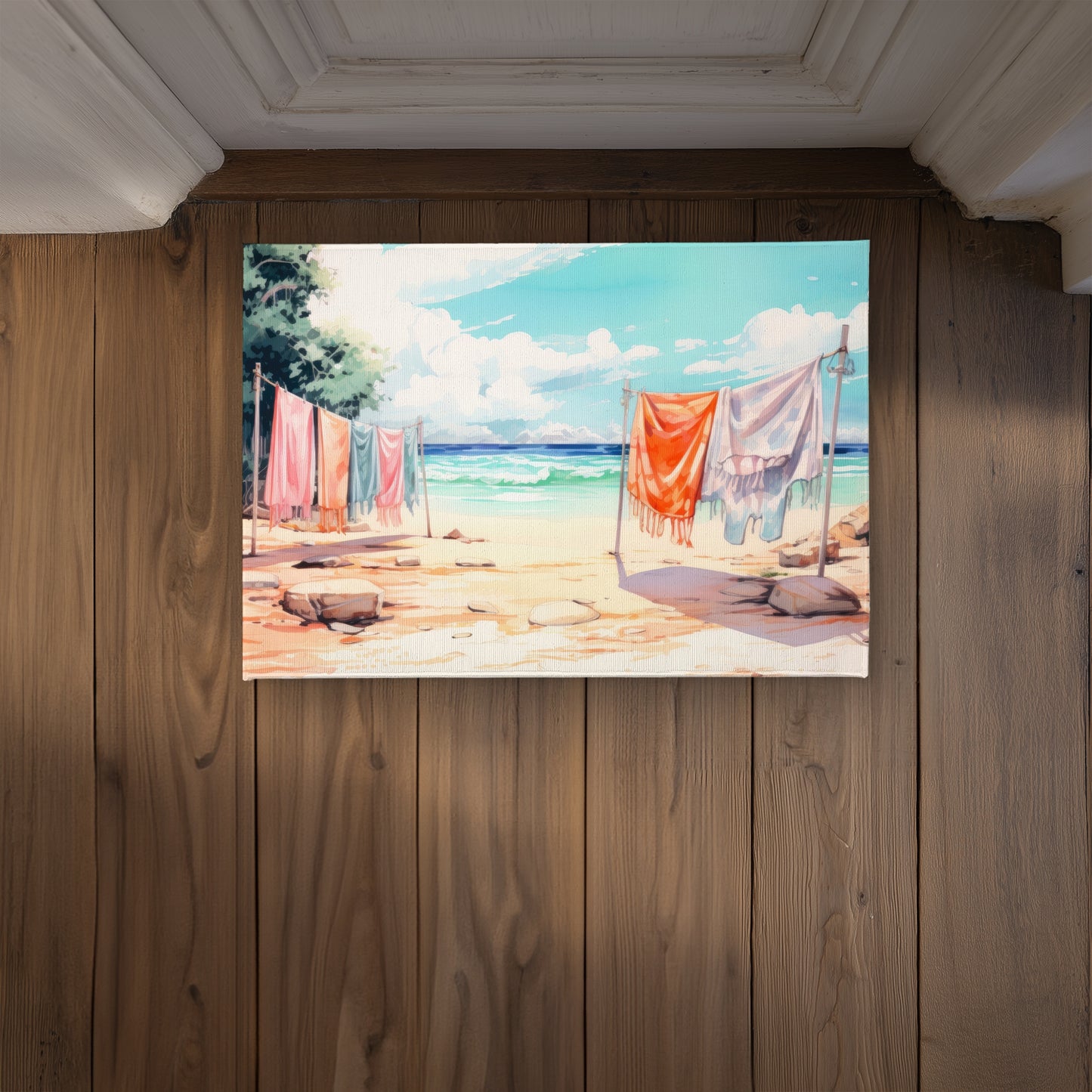 Sunny Side Orange Indoor Outdoor Door Mat - Home Decor