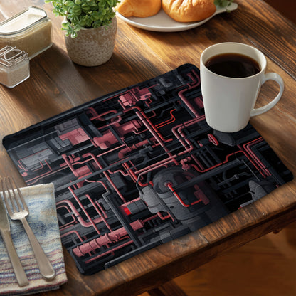 Dark pipes - Braided Polyester Placemats for Home Decor
