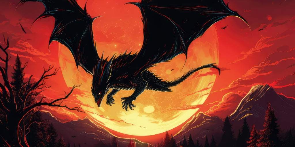 Tapis de bureau La colère du dragon | Accessoire de décoration d'intérieur élégant