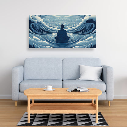 Infinite Wisdom - Gray Canvas Wall Art for Home Decor
