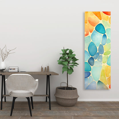 Blobs Turquoise Canvas - Unique Home Decor Art Piece