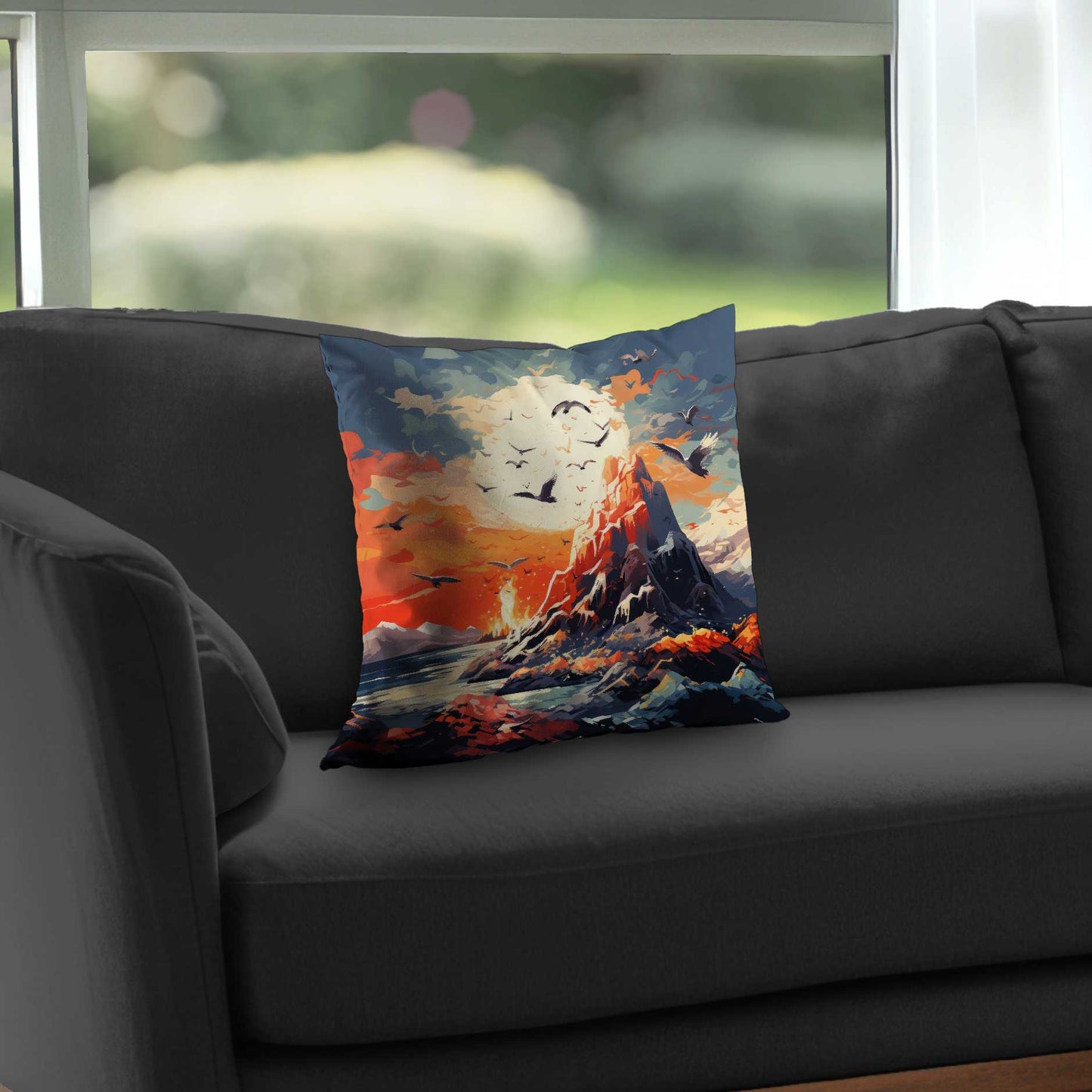 Towards Danger Poly Twill Throw Pillow | Stylish Home Decor