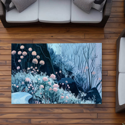 Annual Freeze Blue Outdoor Area Rug | Home Decor Essentials