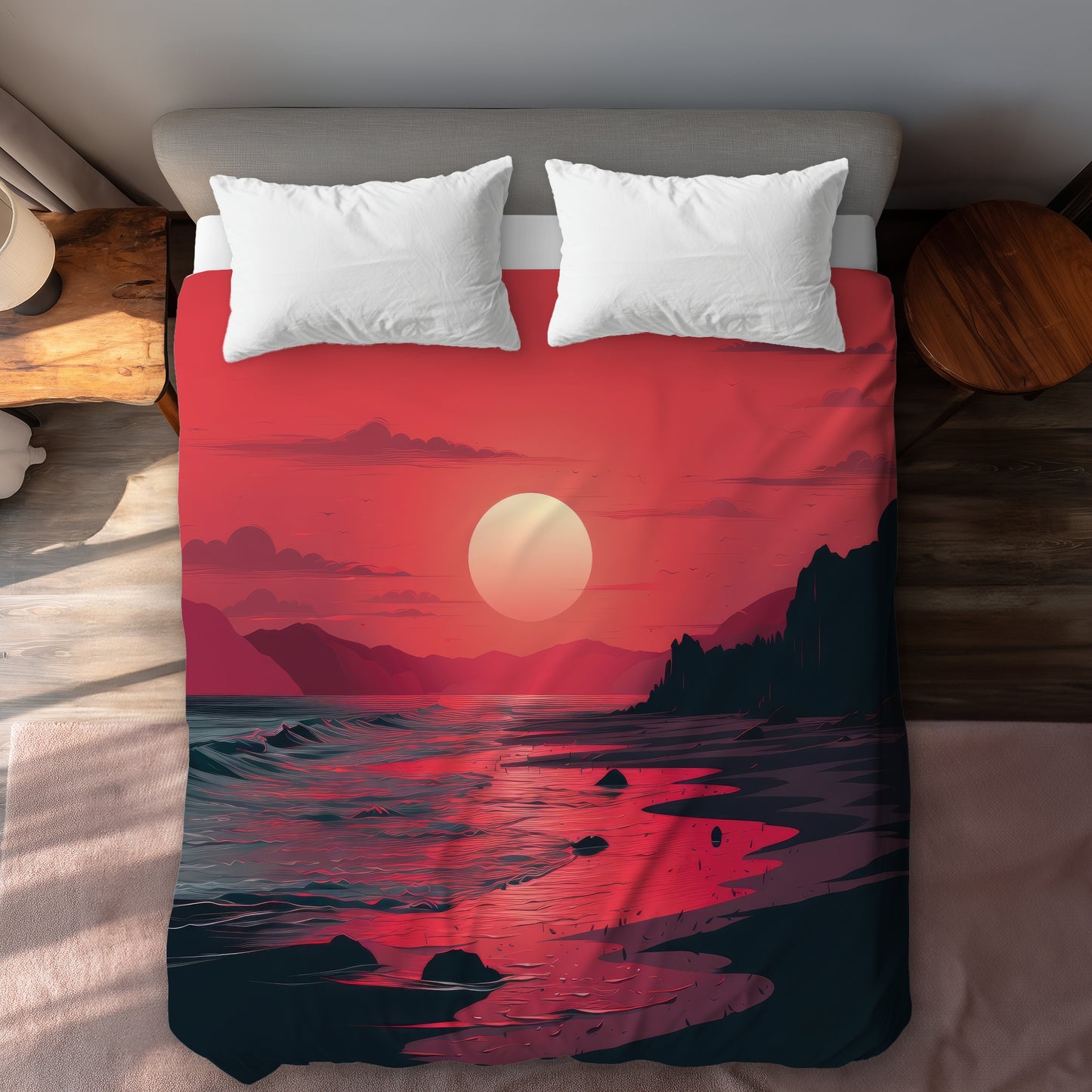 Housse de couette Red Sky | Linge de lit élégant pour la maison