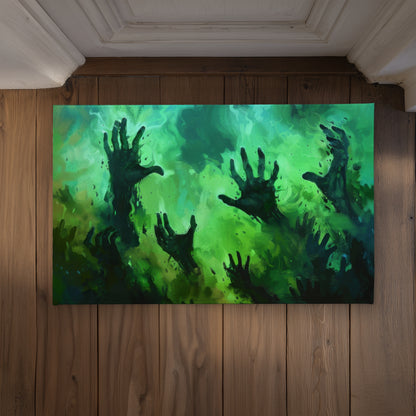 Hands of Despair Black Indoor Outdoor Door Mat - Home Decor