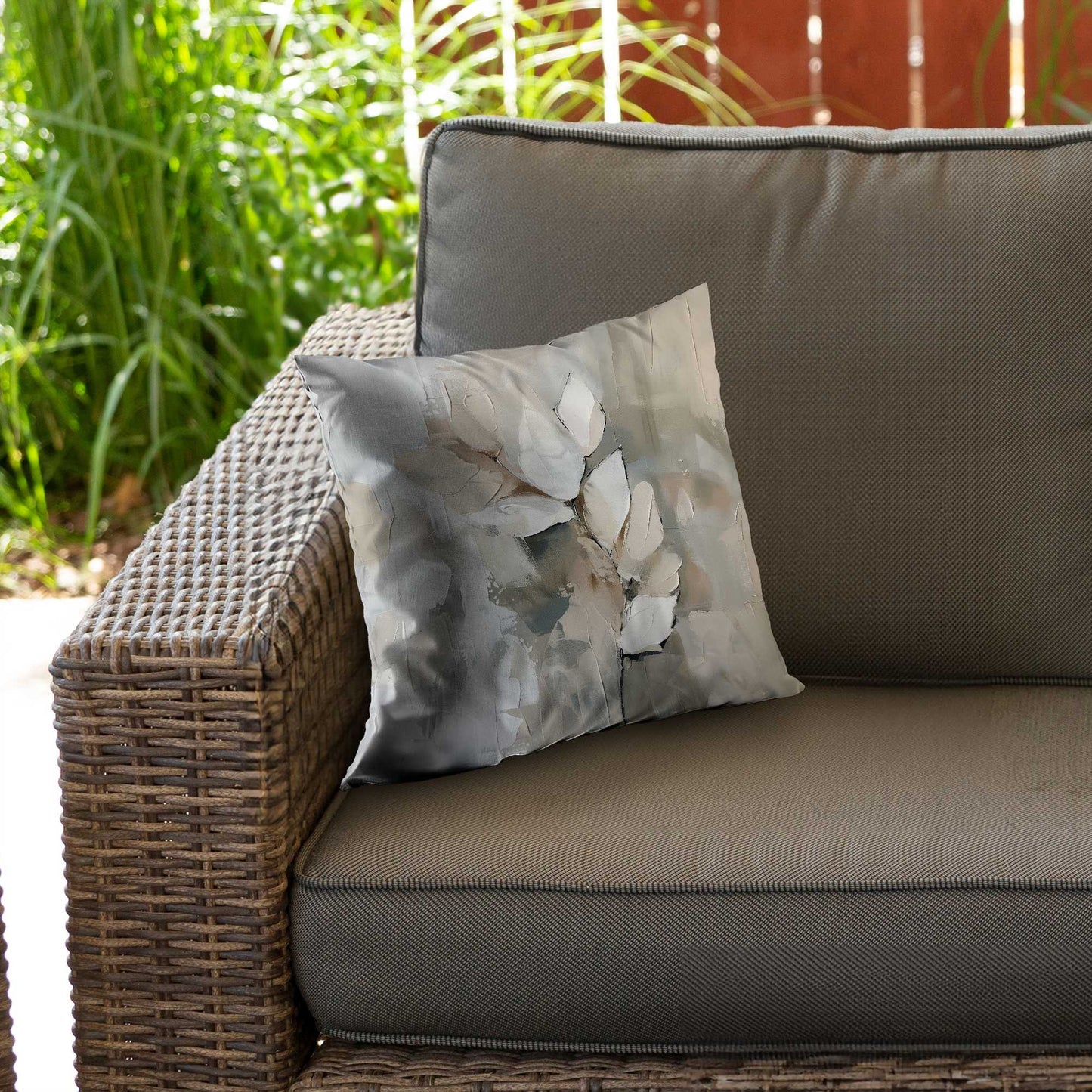 Leaf Poly Twill Throw Pillow - Stylish Home Decor Accent