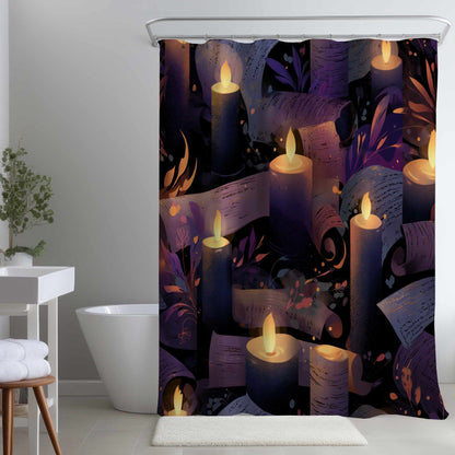Rideau de douche Murmures à la lueur des bougies | Style de décoration d'intérieur