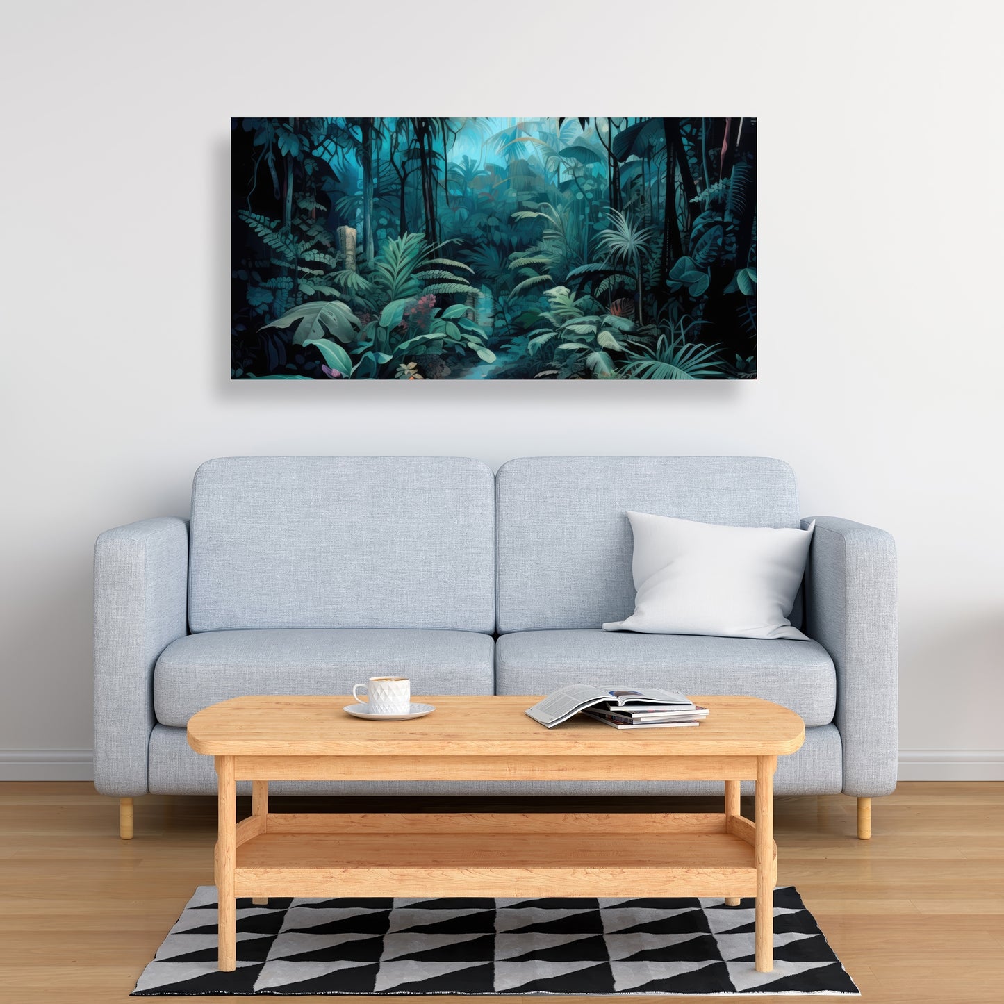 Deep in the jungle - Orange Canvas Art for Home Decor