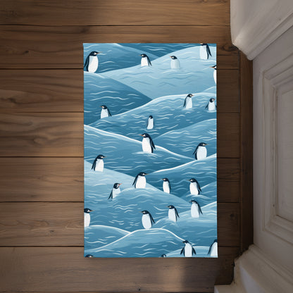 Penguins Wandering Indoor Outdoor Door Mat - Home Decor
