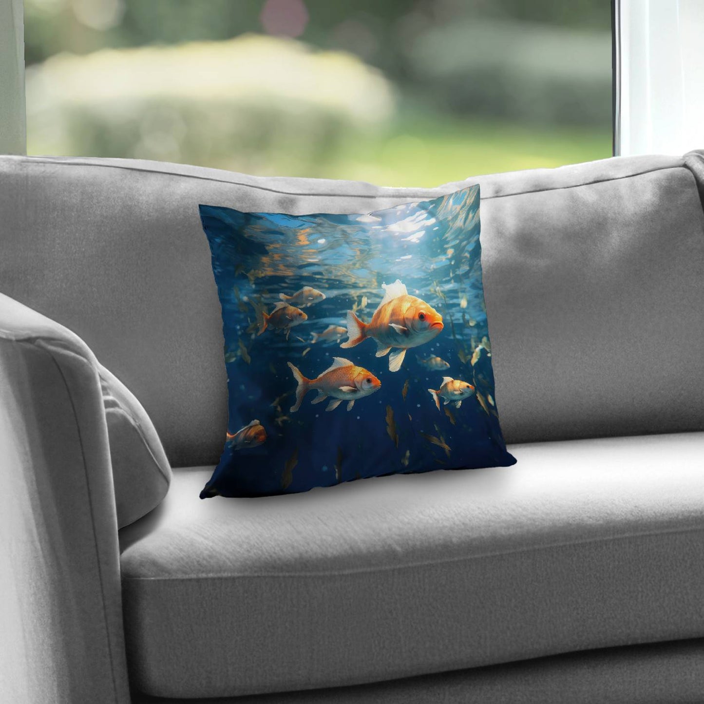 Free flow - Throw pillow - Print on demand