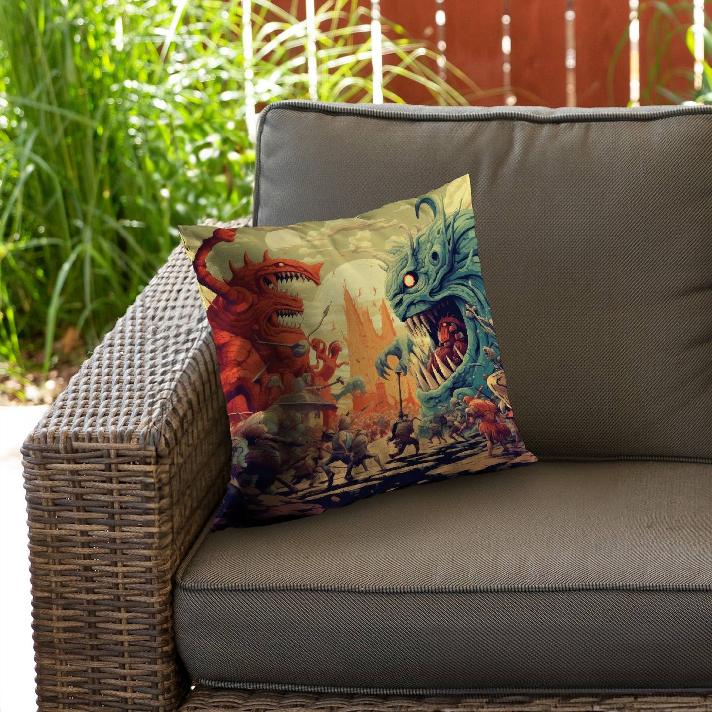 Colossi - Throw pillow - Print on demand