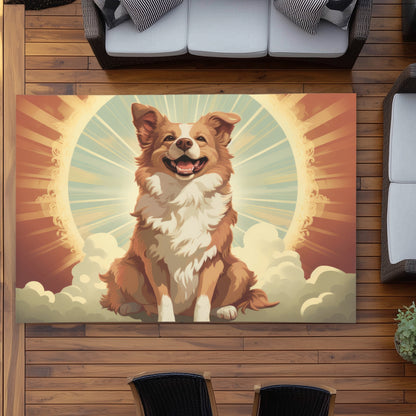 Pats and Smiles Brown Outdoor Area Rug for Home Decor