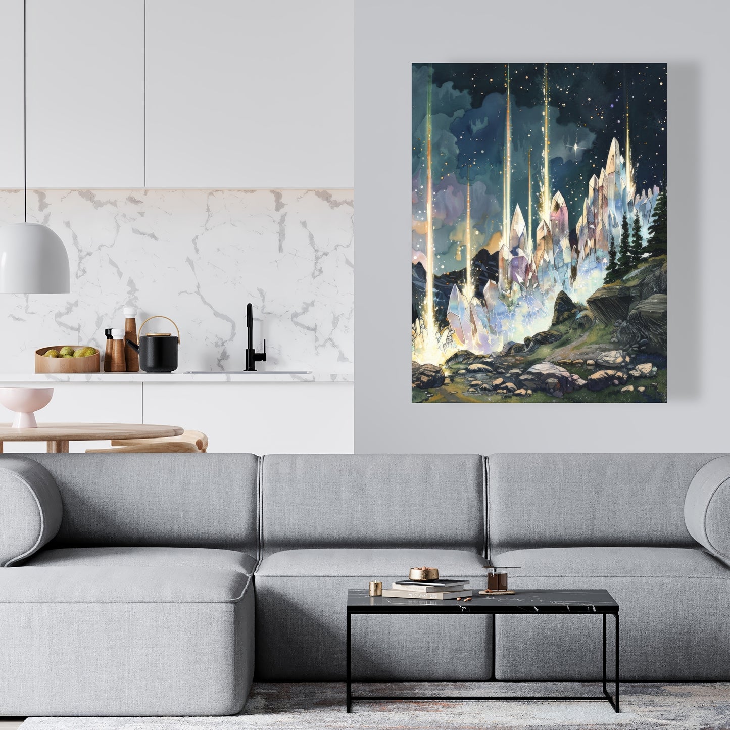 Magical beams - 32"x32" Canvas