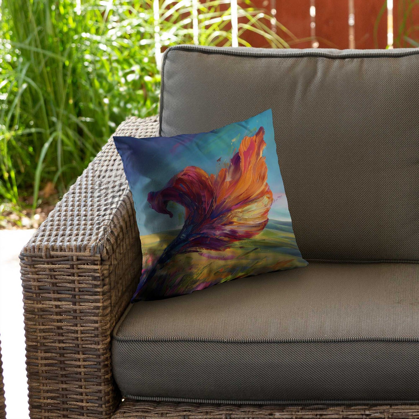 The Leaf - Poly Twill Throw Pillow for Stylish Home Decor