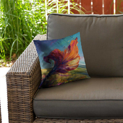 The Leaf - Poly Twill Throw Pillow for Stylish Home Decor