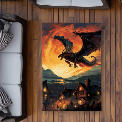 Hope for Mercy - Black Outdoor Area Rug for Home Decor