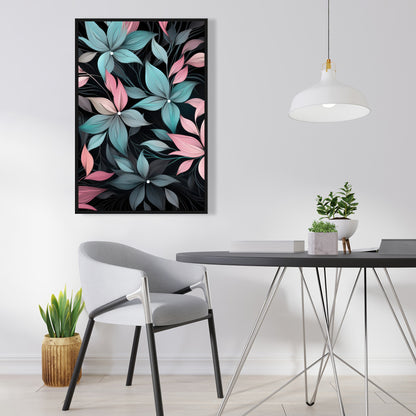 Desaturated flowers - 36"x36" Framed canvas