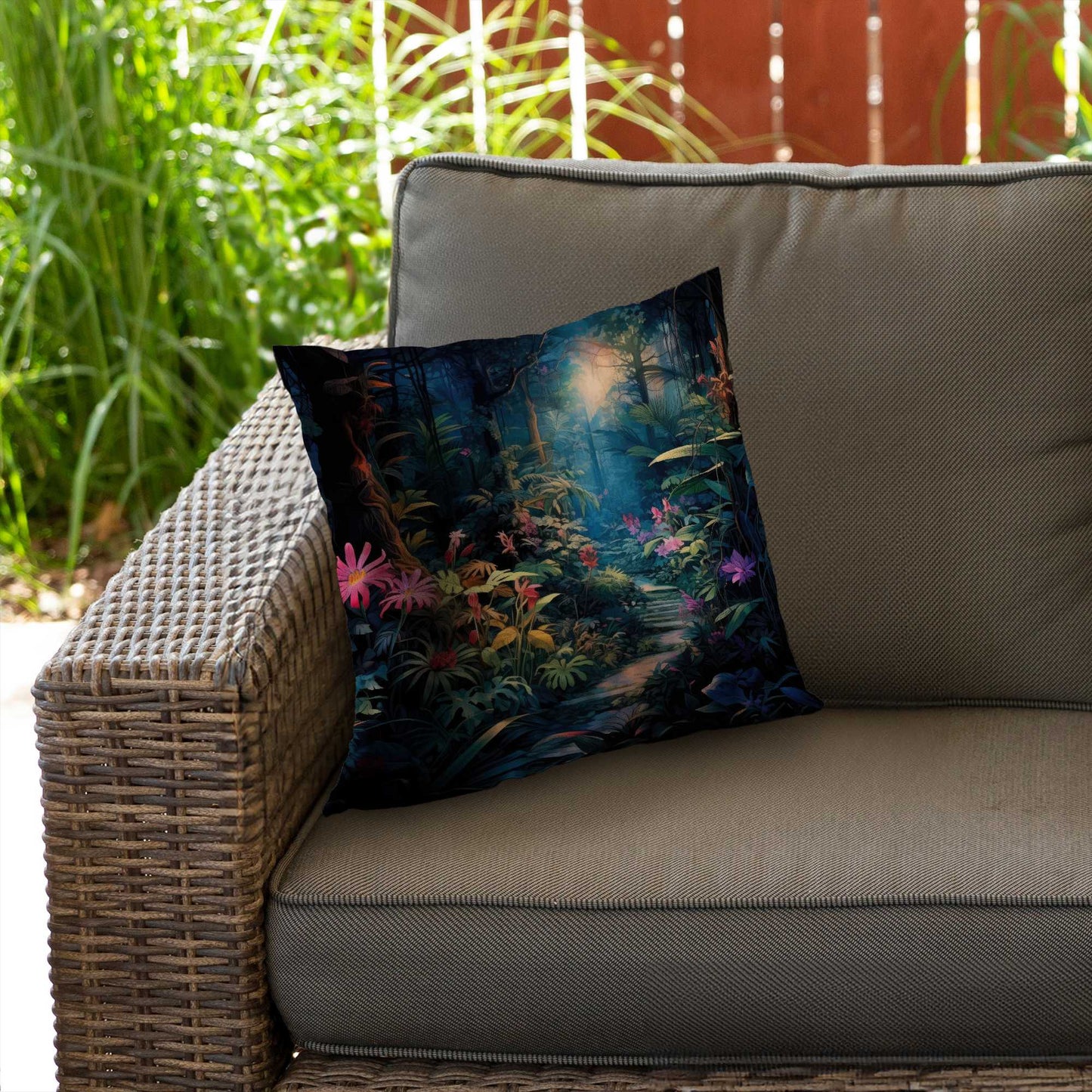 Coussin décoratif en sergé de polyester « Against all odds » - Accessoire de décoration intérieure