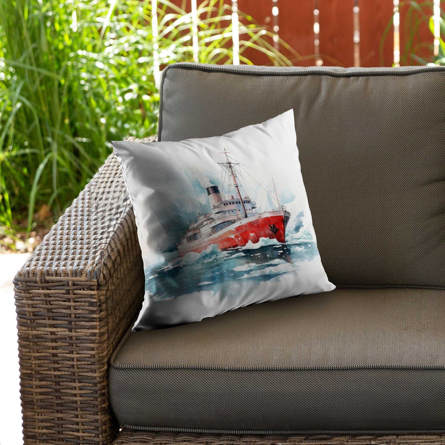 Coussin décoratif Icebreaker en sergé de polyester - Accessoire de décoration confortable pour la maison