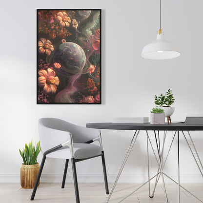 Flower space - 36"x36" Framed canvas