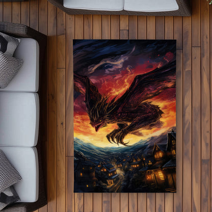 Back for Revenge - Blue Outdoor Area Rug for Home Decor