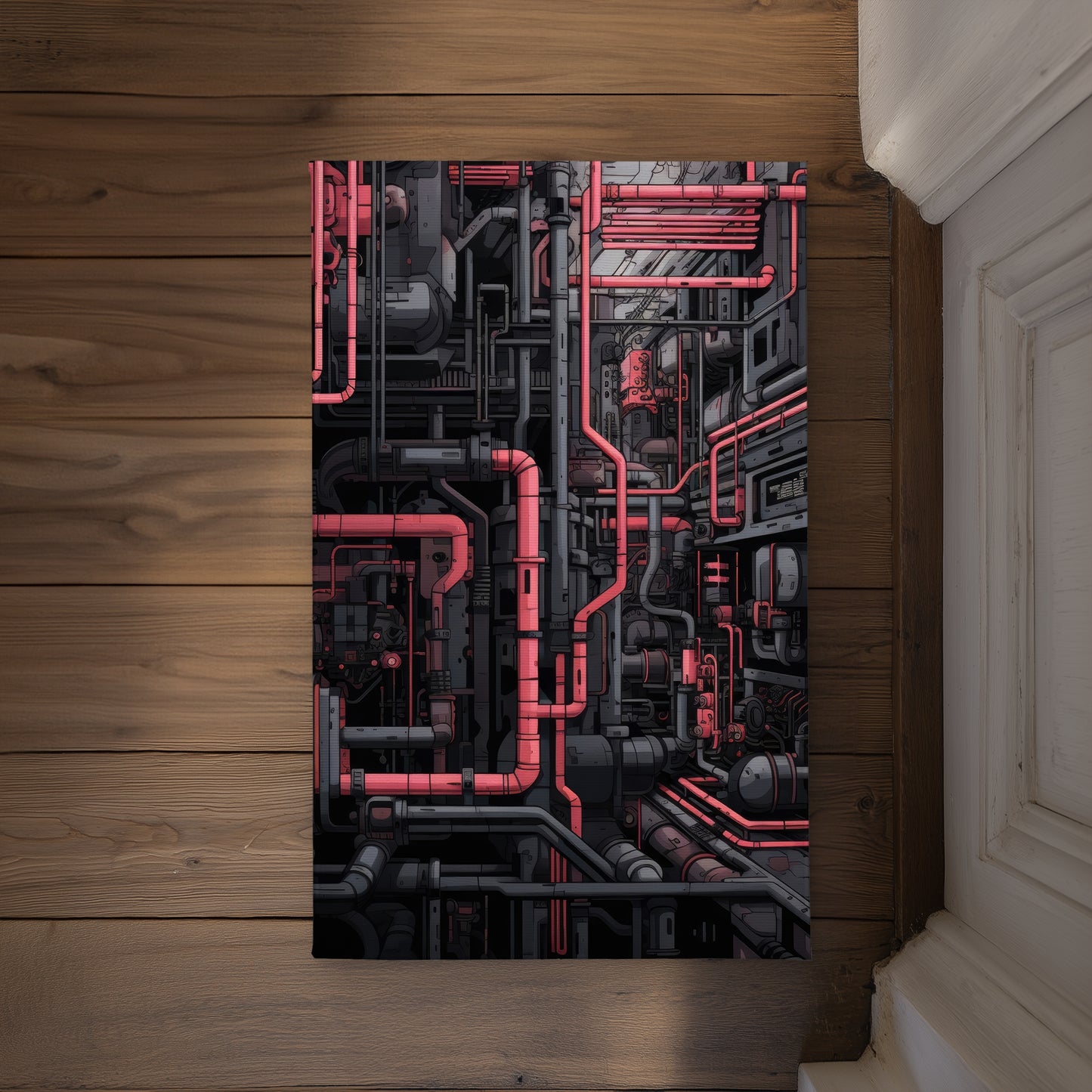 Tubular Nightmare Pink Indoor Outdoor Door Mat | Home Decor