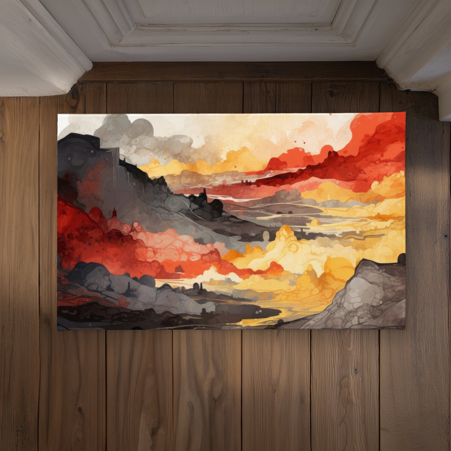 Scolding Land Red Indoor Outdoor Door Mat | Home Decor