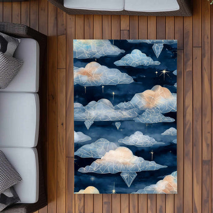 Tapis d'extérieur Nuages de cristal célestes | Décoration chic