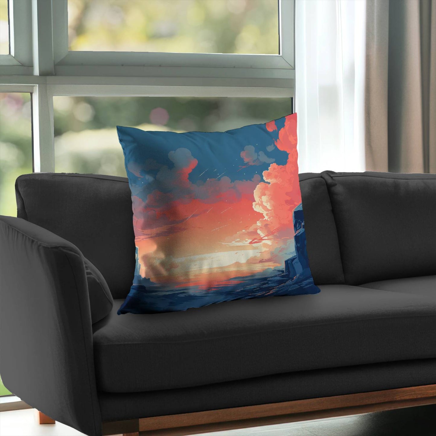 Coussin décoratif en sergé de polyester - Décoration élégante pour la maison