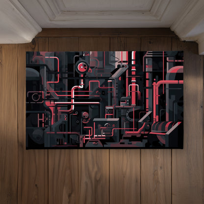 Industrial Empire Gray Indoor Outdoor Door Mat - Home Decor