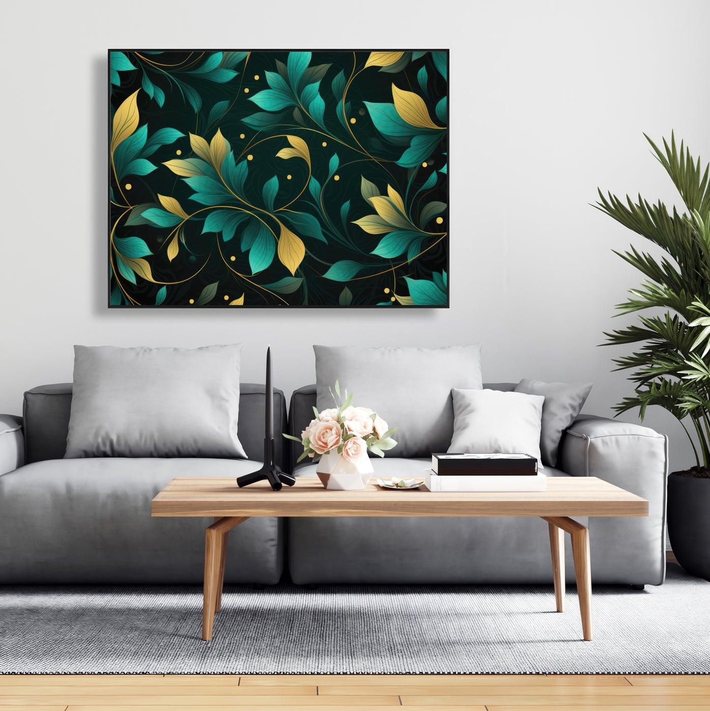 Twirling twigs - Framed Canvas - Print on demand