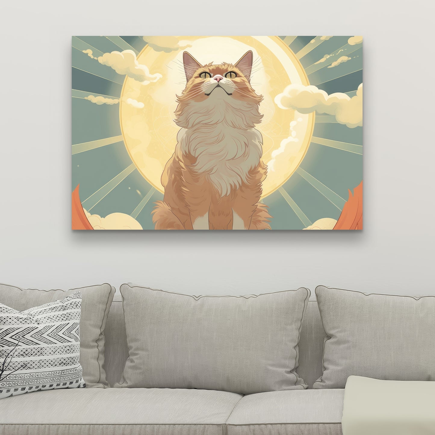 Moewing Above - Blue Canvas Art for Home Decor | Stylish Design