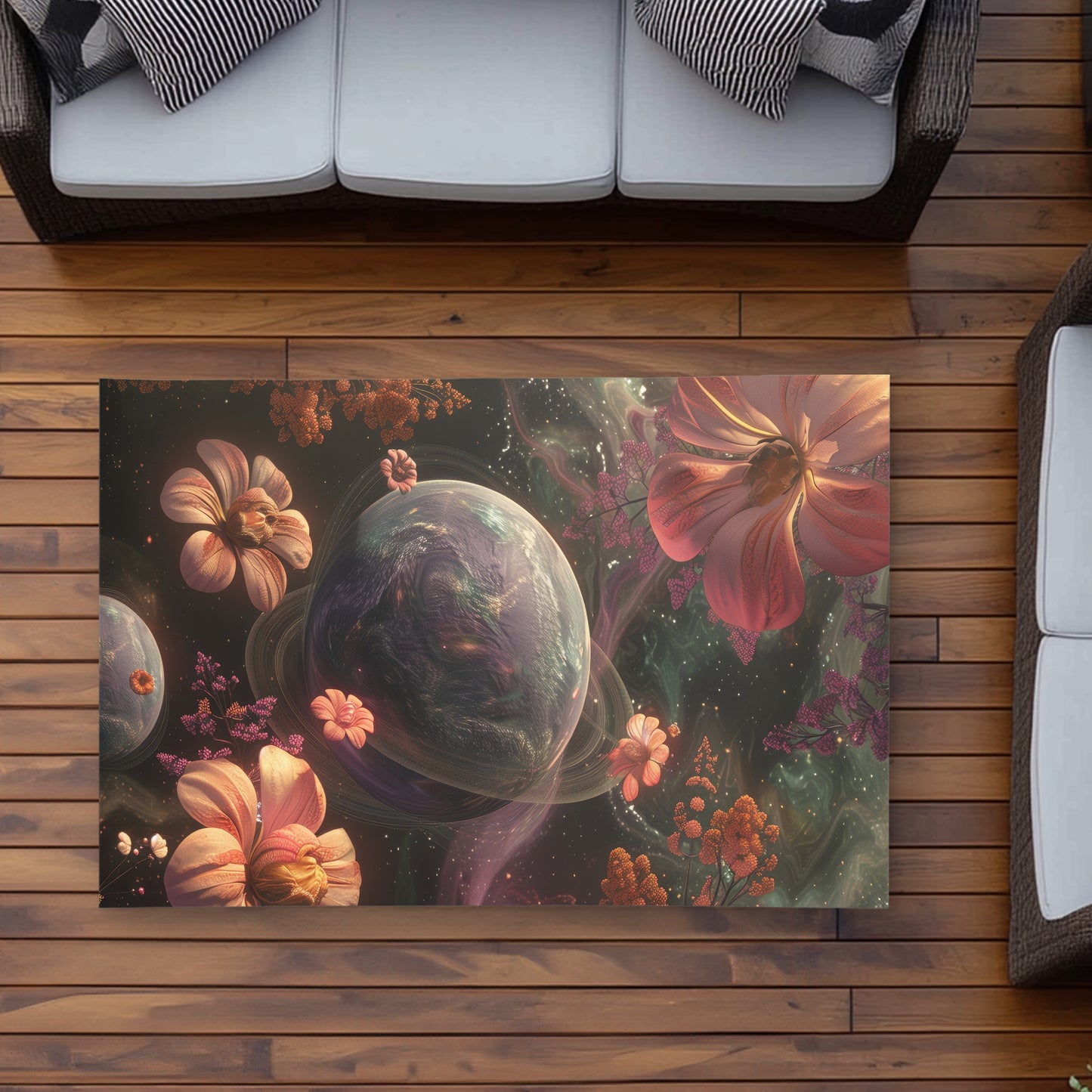 Tapis d'extérieur Floral pour une Décoration Intérieure Élégante