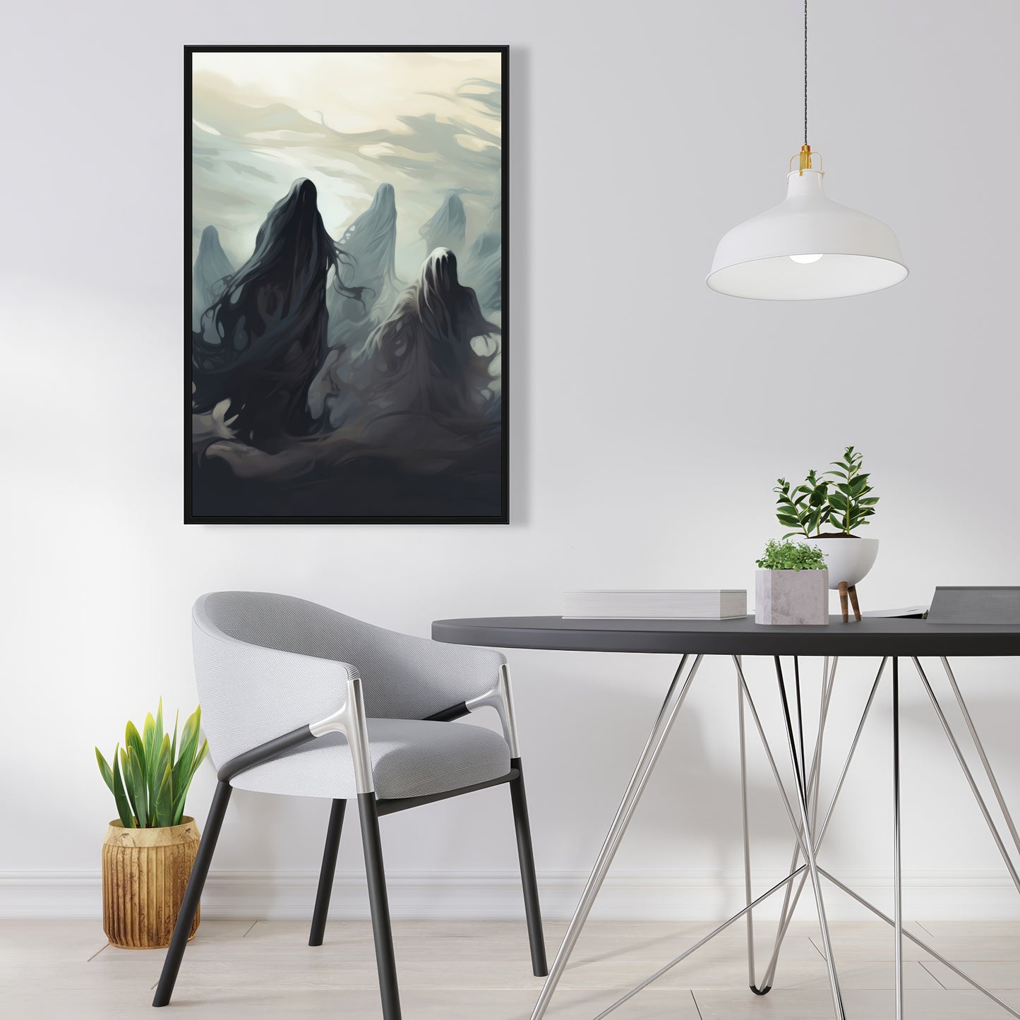 Searching for souls - 36"x36" Framed canvas