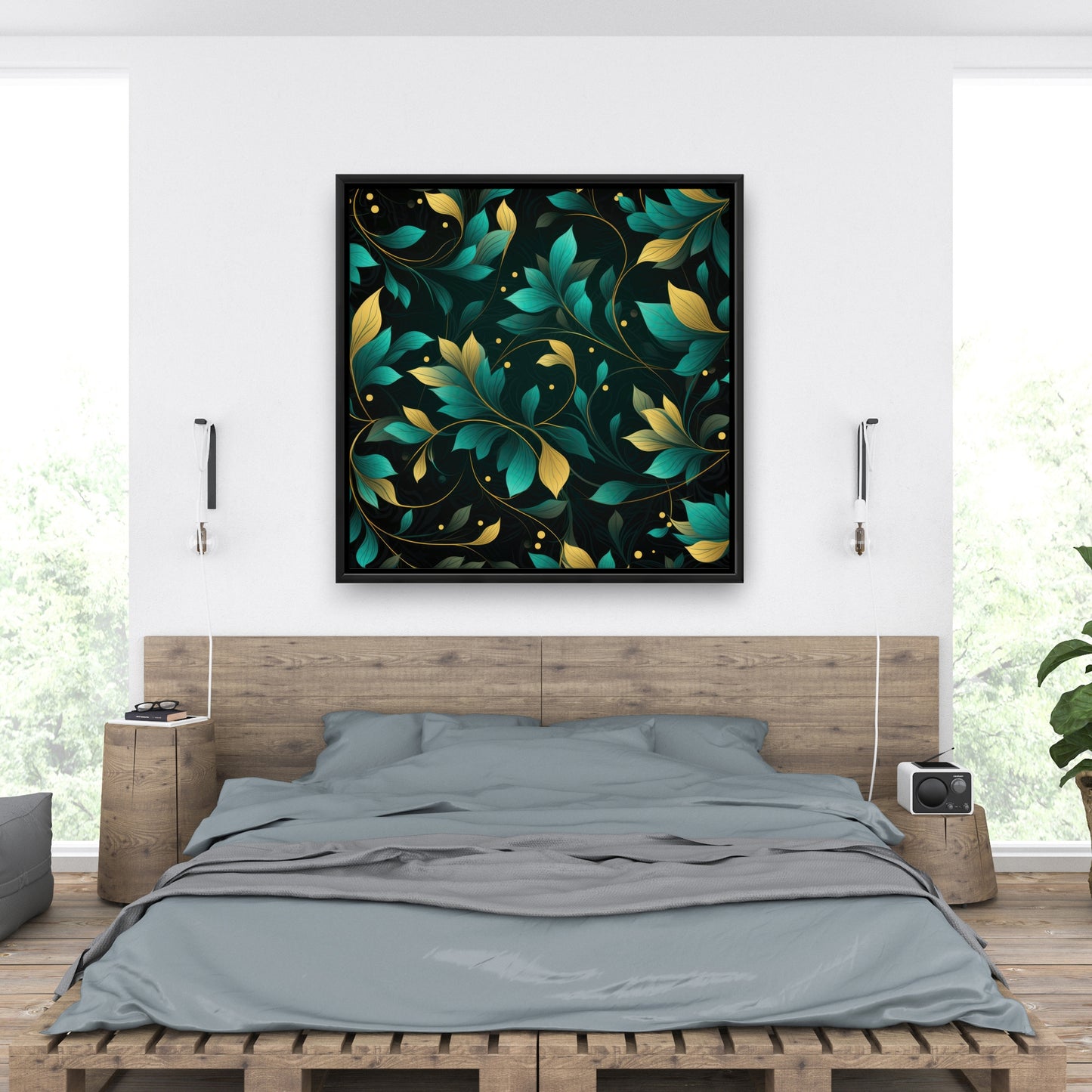 Twirling twigs - Framed Canvas - Print on demand