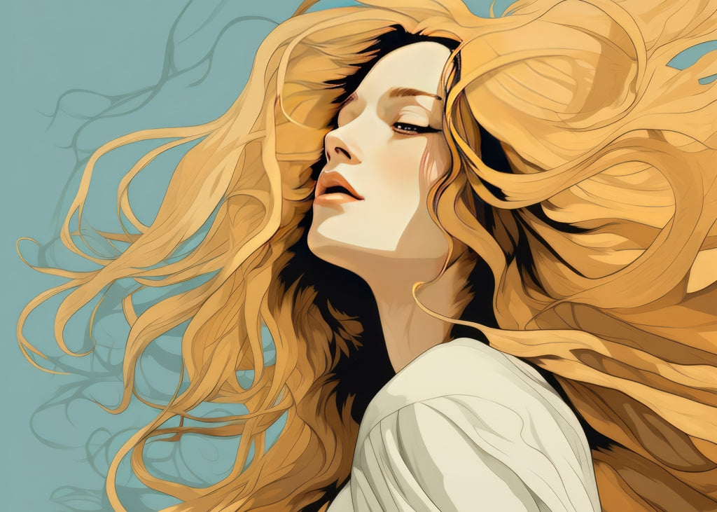 Flowing Hair Beige Indoor Outdoor Door Mat | Home Decor