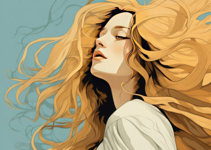 Flowing Hair Beige Indoor Outdoor Door Mat | Home Decor